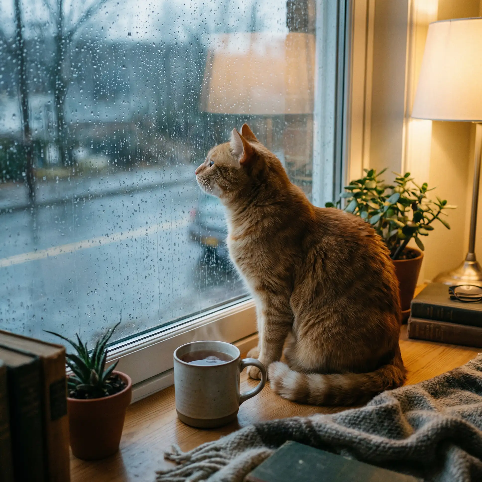 猫咪望着窗外的雨 - 狼群影院视频在线高清免费观看